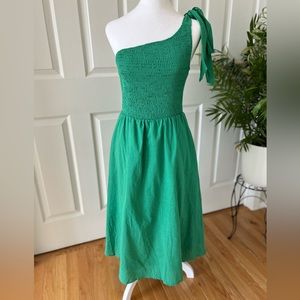 Chic One Shoulder Green Dress